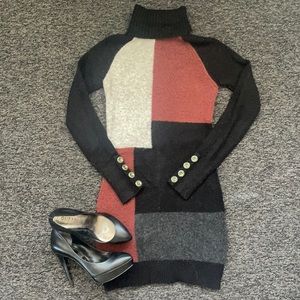 Turtle Neck Sweater Dress
